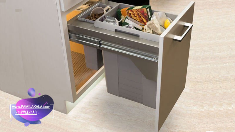 از سطل های زباله داخل کابینتی برای جمع آوری پسماند مواد غذایی و زباله های خود استفاده نمایید